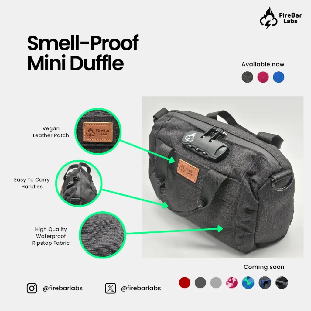 Smell-Proof Info-Sheet-M-Duffle-Black